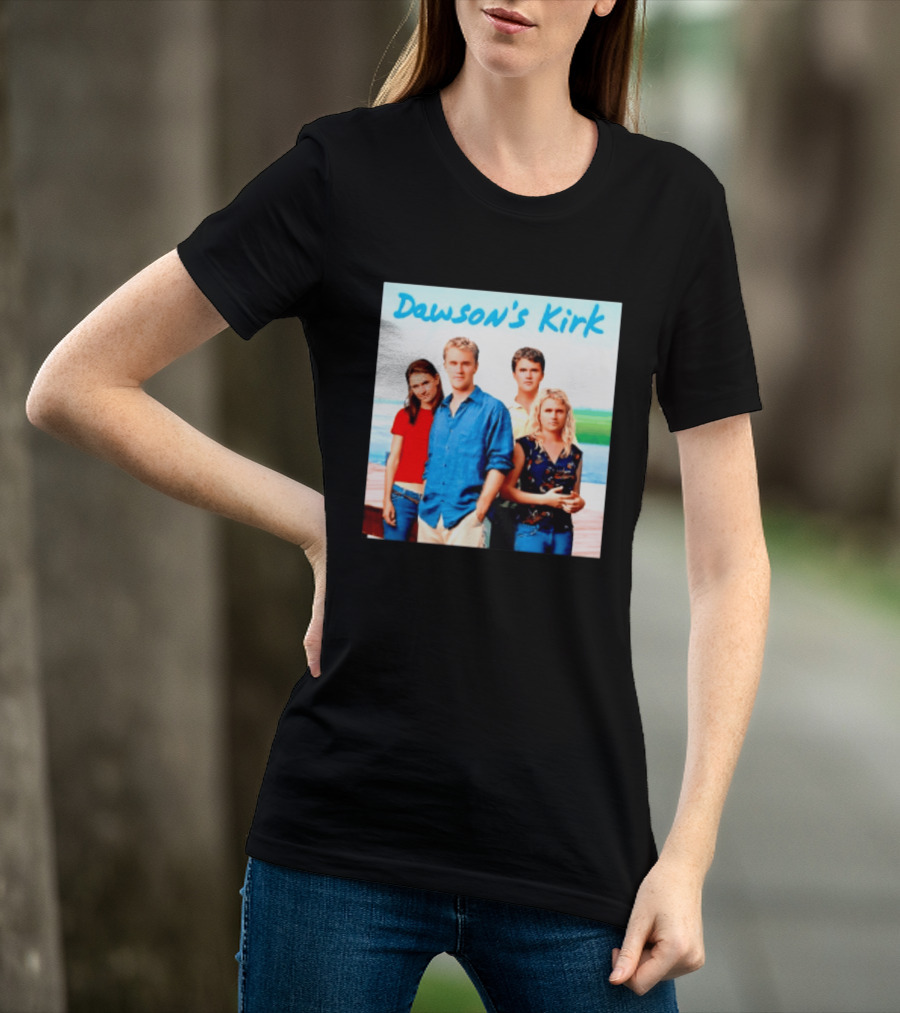 Dawson's Kirk 90s TV Cast Scenic Backdrop T-Shirt