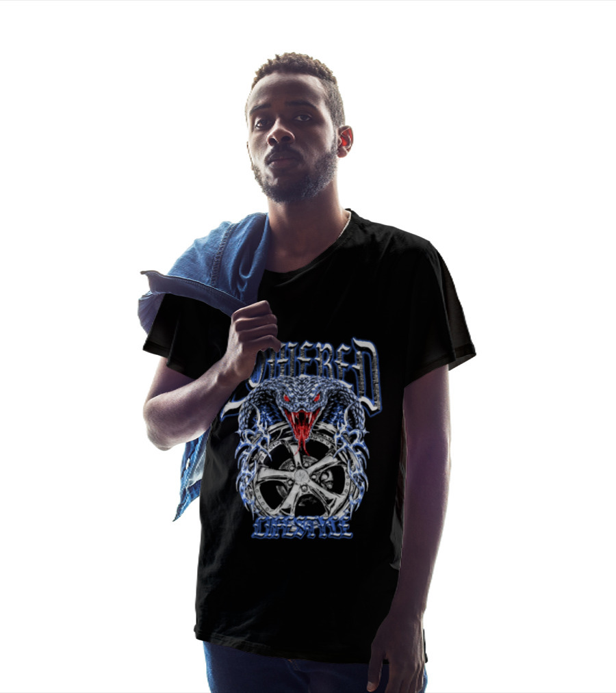 Lohered Lifestyle Snake And Wheel Vintage Streetwear T-Shirt