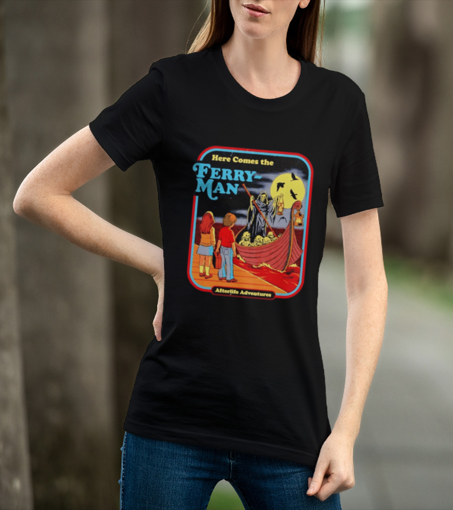 Here Comes The Ferry Man Afterlife Adventures Vintage Horror T-Shirt