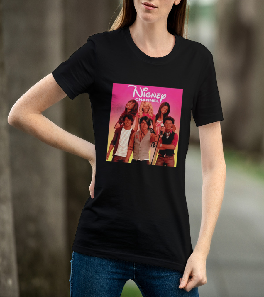 Nigney Channel Jonas Brothers Y2K Meme Vintage Throwback T-Shirt