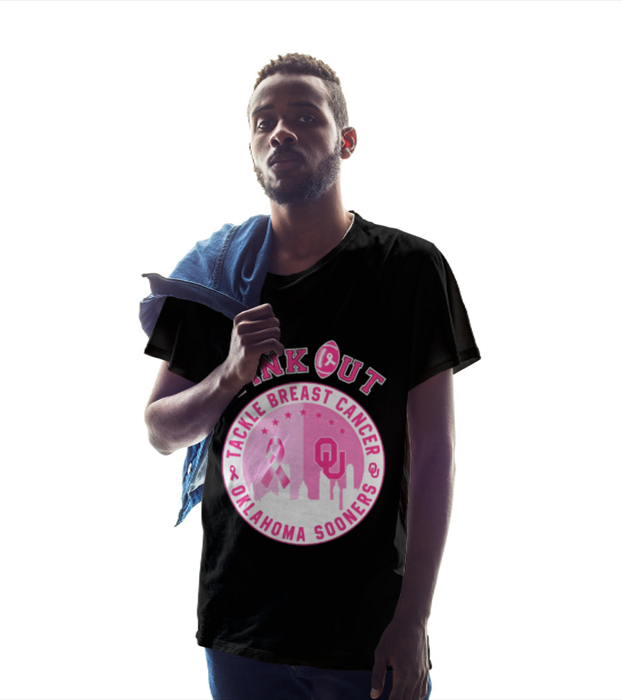 Oklahoma Sooners Pink Out Tackle Breast Cancer Football NCAA T-Shirt