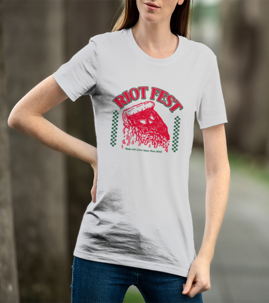 Riot Fest Chicago 2026 Douglass Park September 18 20 Pizza Lineup T-Shirt