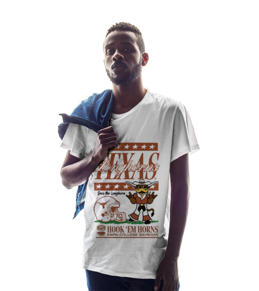 Texas Longhorns Bevo The Longhorn Hook 'Em Horns ESPN College Gameday 2026 T-Shirt