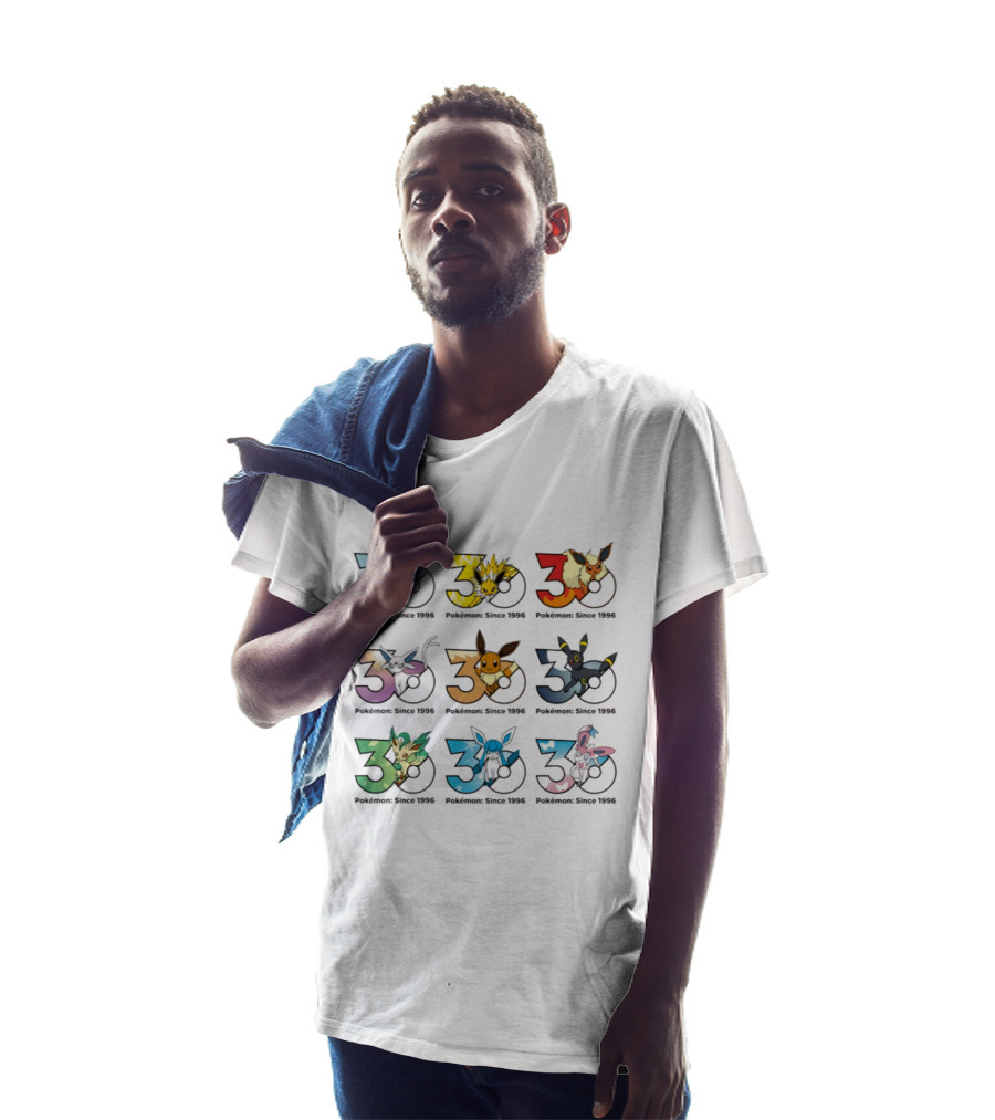 Pokemon Since 1996 Eevee Evolutions 30th Anniversary Collection T-Shirt