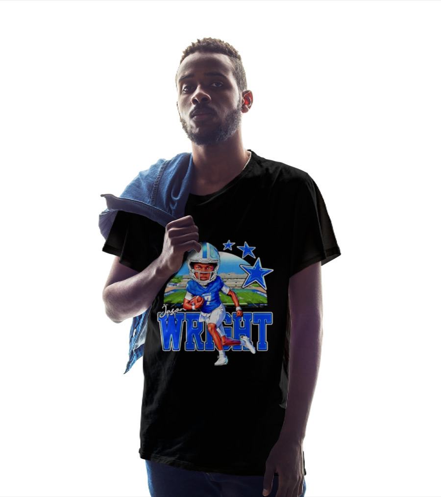 Buffalo Bulls Jason Wright 7 NCAA Football Player Caricature T-Shirt