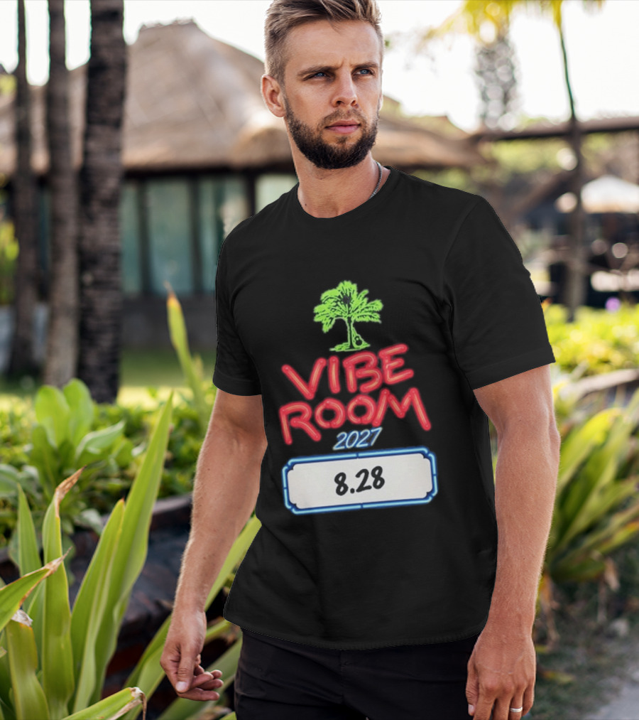 Kenny Chesney Vibe Room 8 28 2027 Tour Date Palm Tree T-Shirt