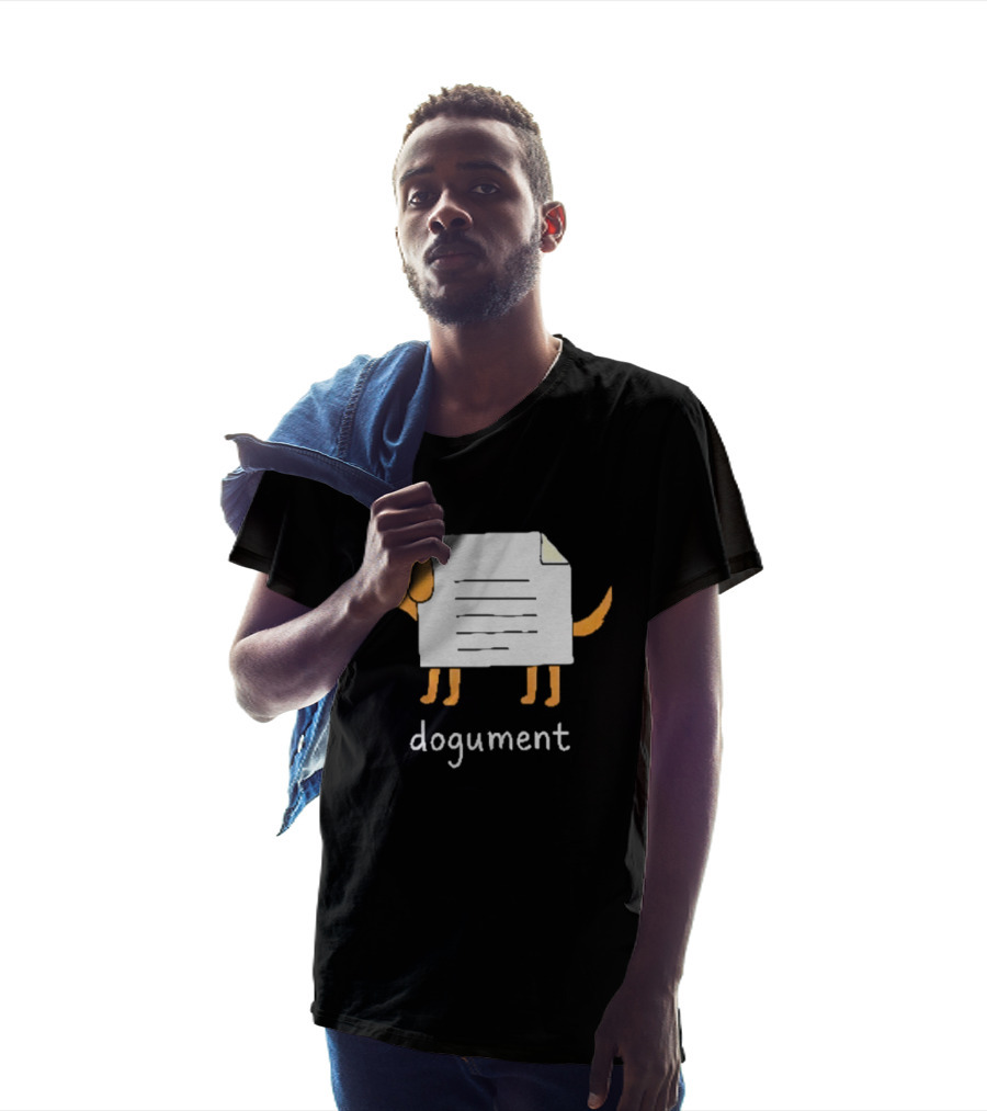 Dogument Pun Dog Document Office Humor T-Shirt