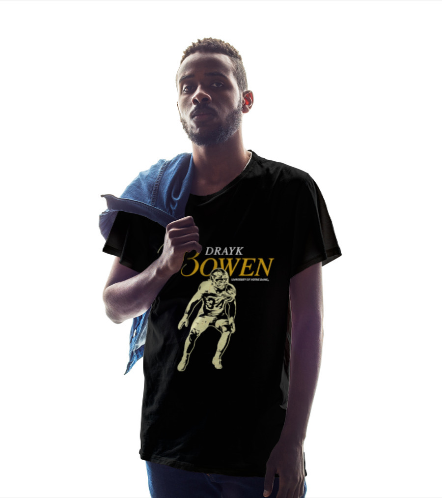 Drayk Bowen 34 Notre Dame NCAA Football Player T-Shirt