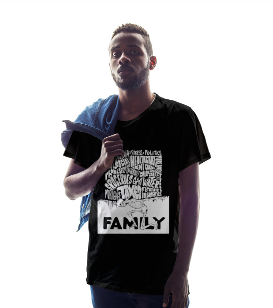 Family Skeleton Juggling Taxes And Life Stress T-Shirt