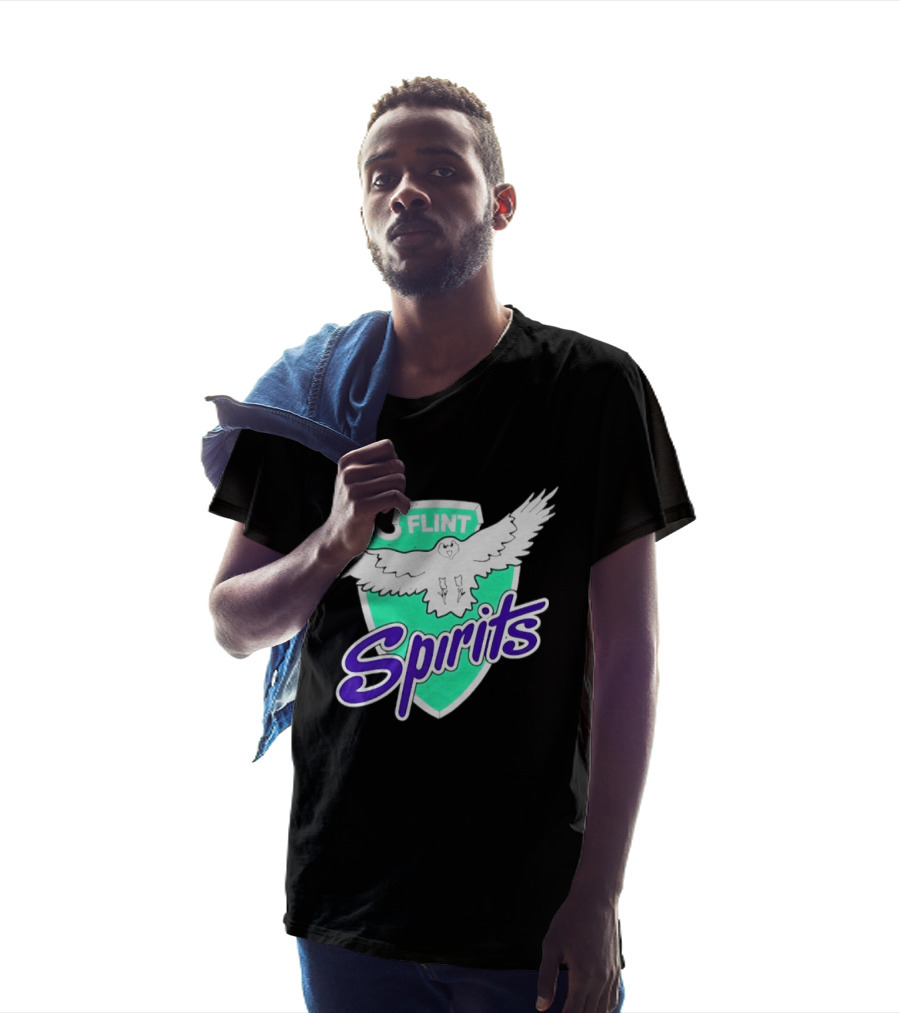 Flint Spirits Eagle Shield Vintage Sports Team T-Shirt