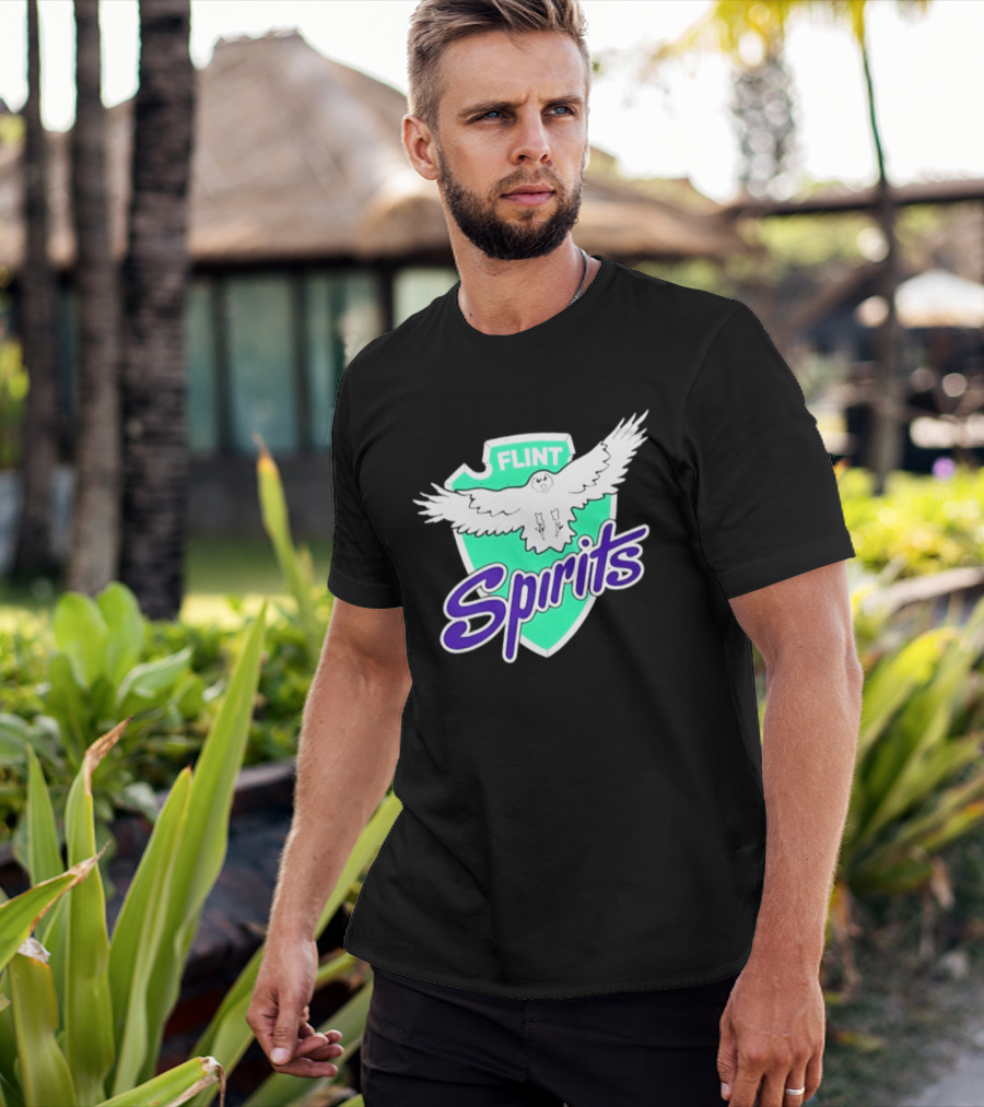 Flint Spirits Eagle Shield Vintage Sports Team T-Shirt