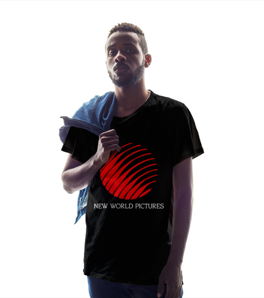 New World Pictures Film Production Classic Cinema Red Spiral T-Shirt