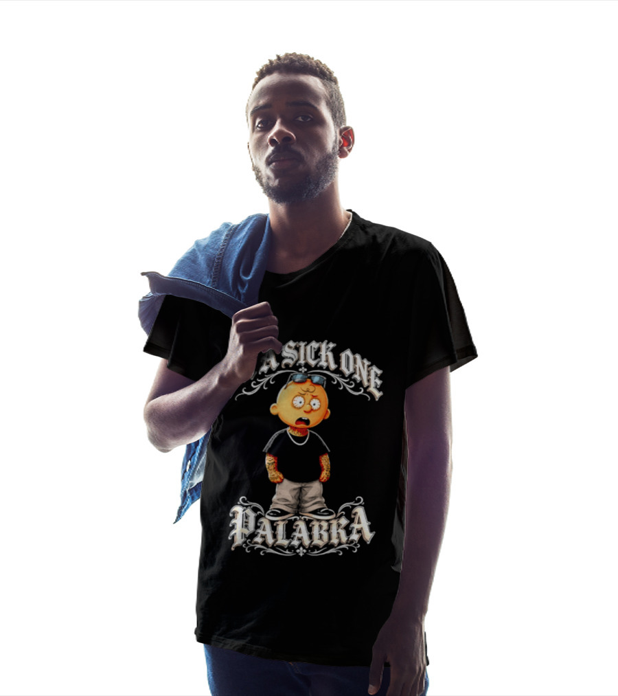 On A Sick One Palabra Cartoon Character With Sunglasses And Chain T-Shirt