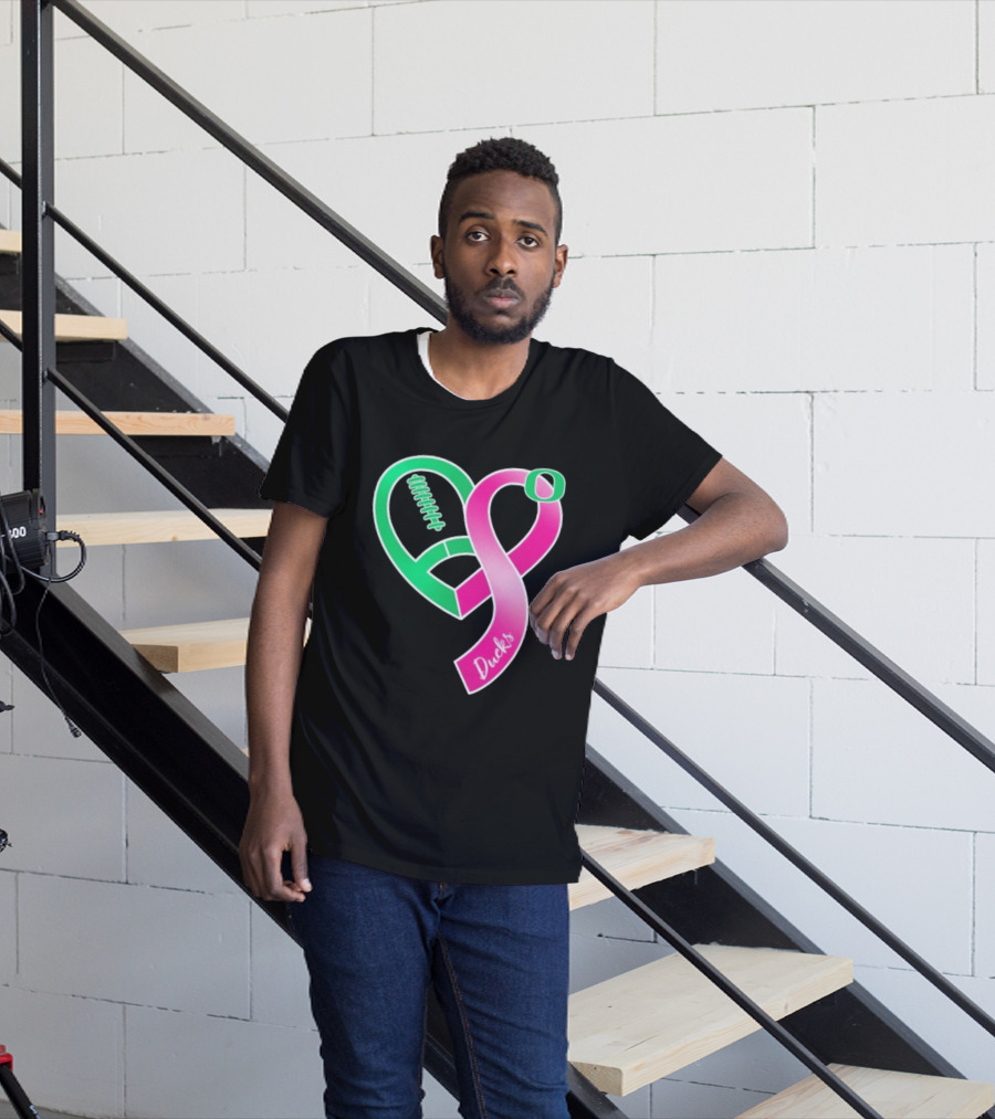 Oregon Ducks Pink Ribbon Breast Cancer Awareness 2026 T-Shirt