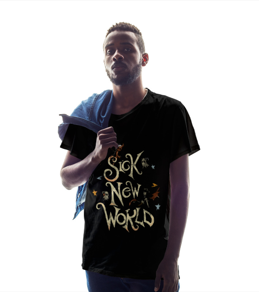 Sick New World Texas 2026 Festival Fort Worth Texas Motor Speedway October 24 2026 Ghosts Bats Stars T-Shirt