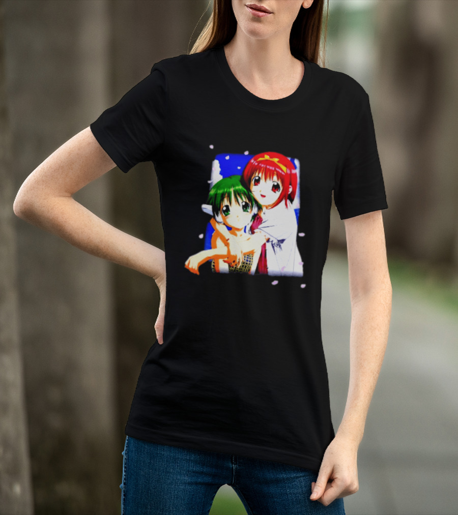 Aquaplus Hike Softgarage Chillweeb Anime Girls Cherry Blossom Hugging Scene T-Shirt