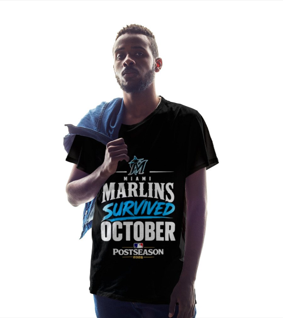 Miami Marlins Survived October 2026 MLB Postseason Victory Celebration T-Shirt