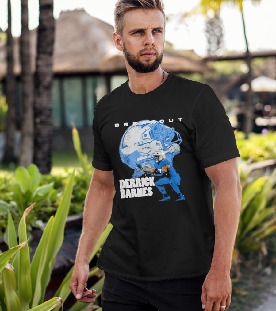 Derrick Barnes Detroit Lions Breakout Helmet T-Shirt