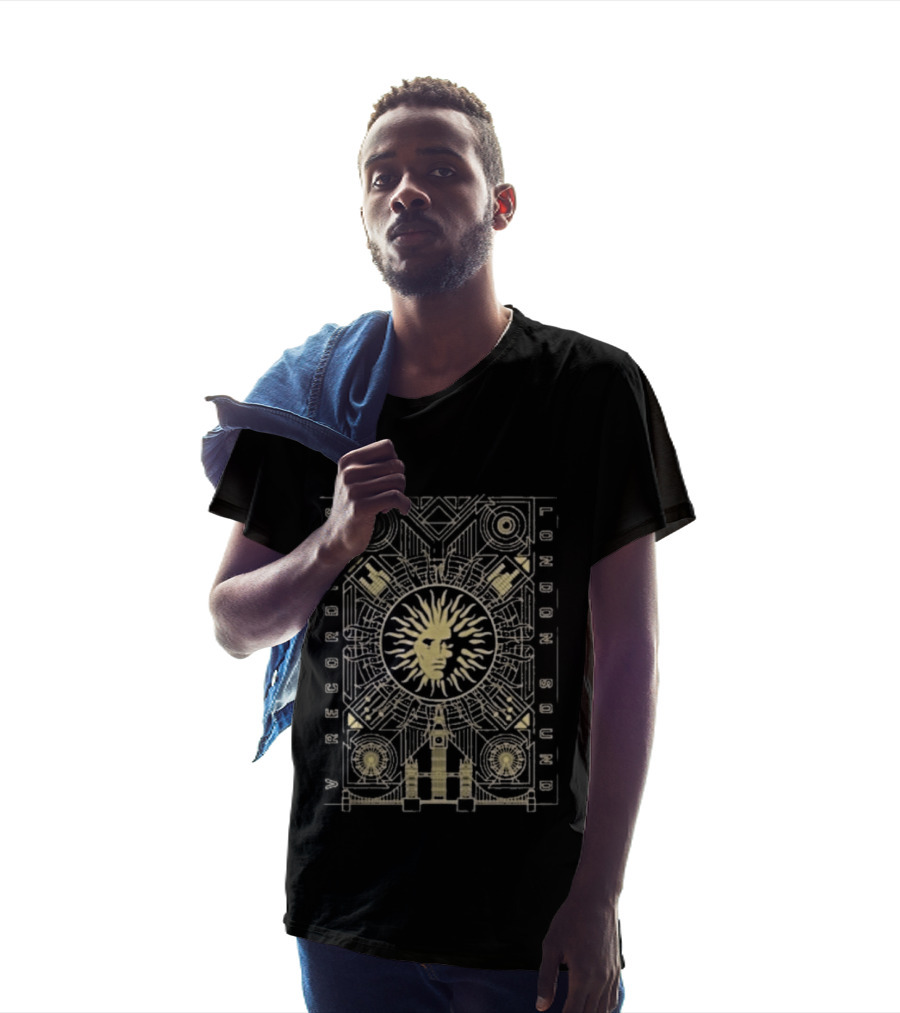 V Recordings V Deco Sunburst Geometric Art Deco T-Shirt