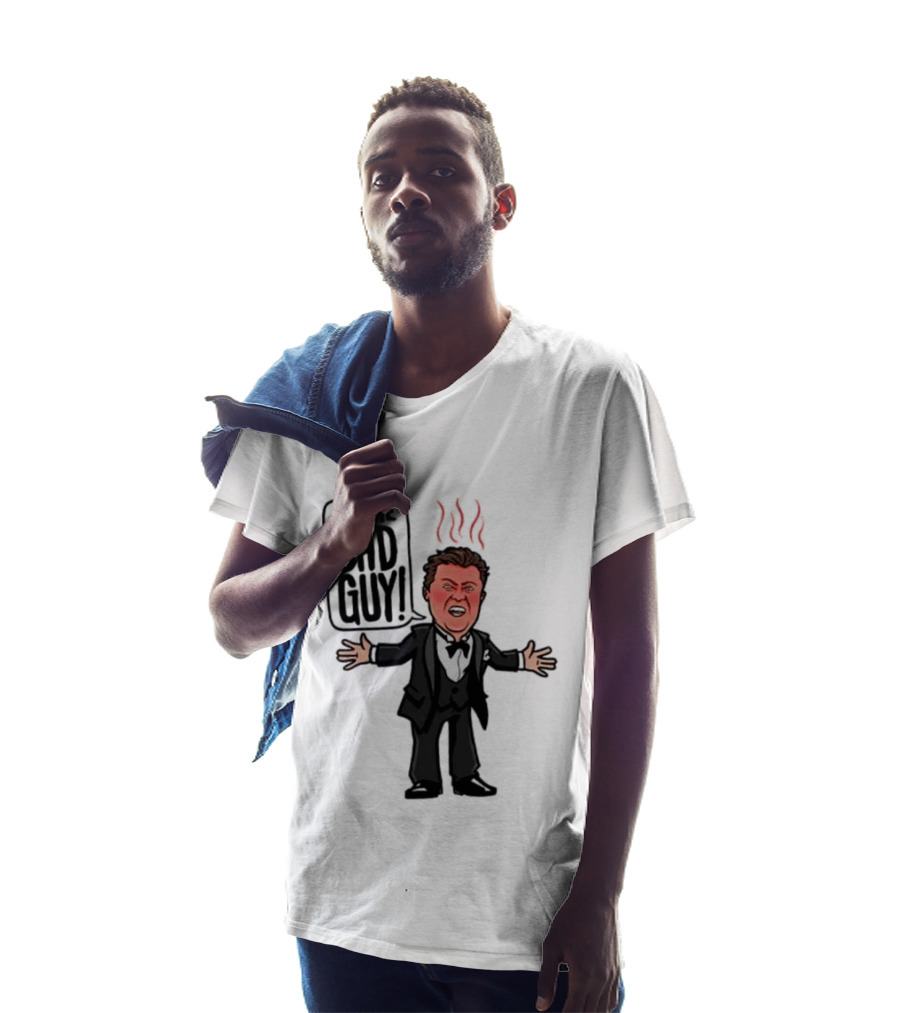 Say Hello To The Bad Guy Cartoon Flames Expression T-Shirt