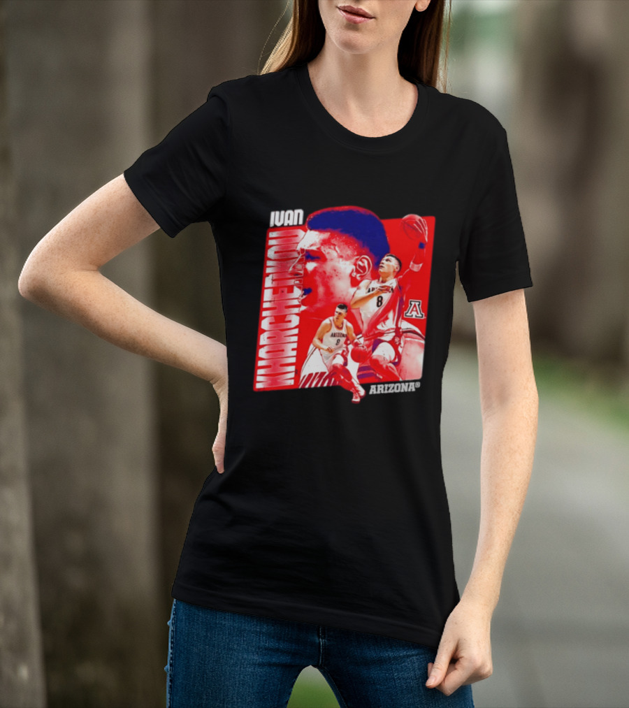 Ivan Kharchenkov 8 Arizona Wildcats NCAA Basketball Player T-Shirt