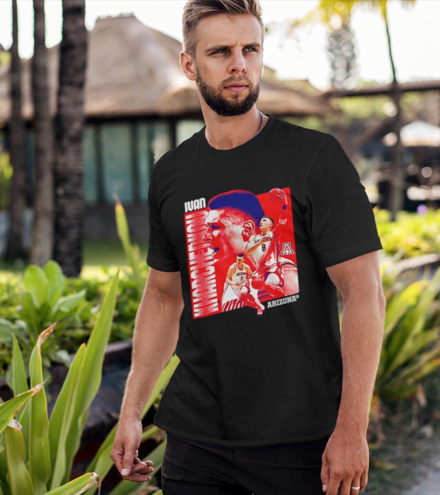 Ivan Kharchenkov 8 Arizona Wildcats NCAA Basketball Player T-Shirt