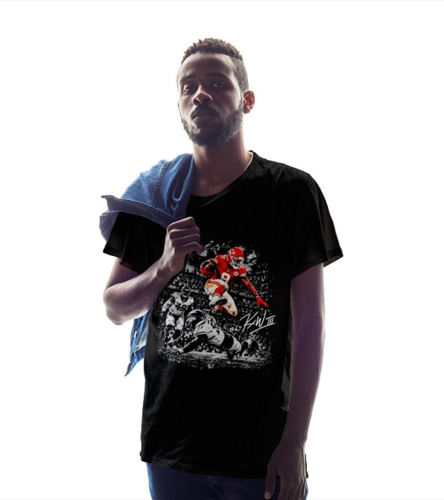 Kenneth Walker III Kansas City Chiefs Number 9 Action Motion T-Shirt