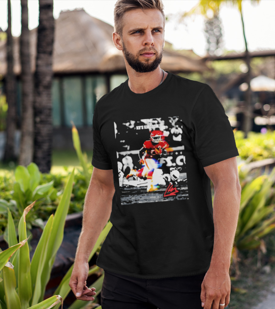 Kansas City Chiefs Kenneth Walker III K9's Kingdom Football Player In Action T-Shirt