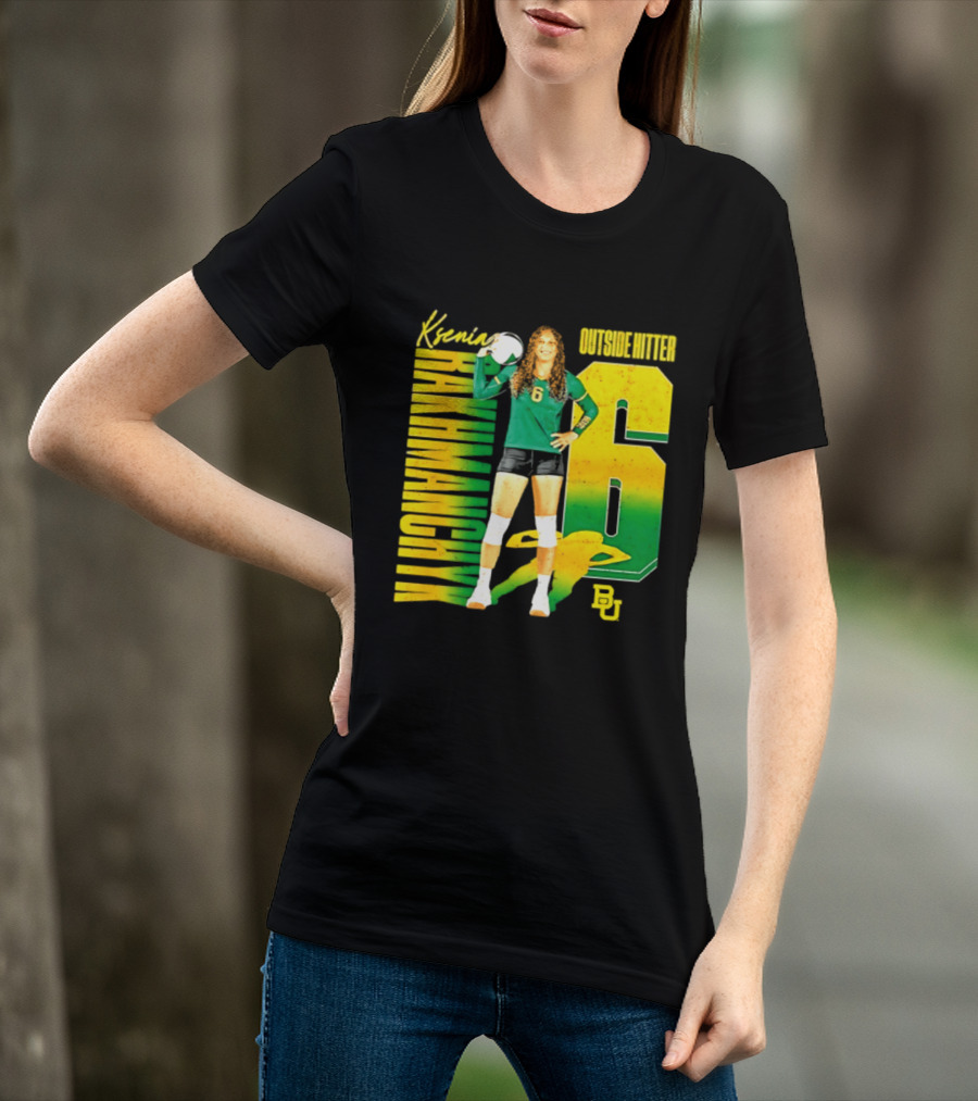 Kseniya Rakhmanchyk Outside Hitter 6 Baylor Bears Volleyball Player T-Shirt