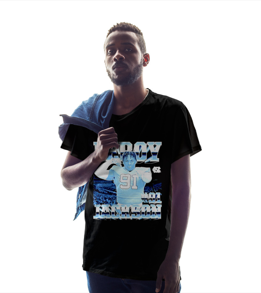 Leroy Jackson 91 North Carolina Tar Heels NCAA Football Player T-Shirt