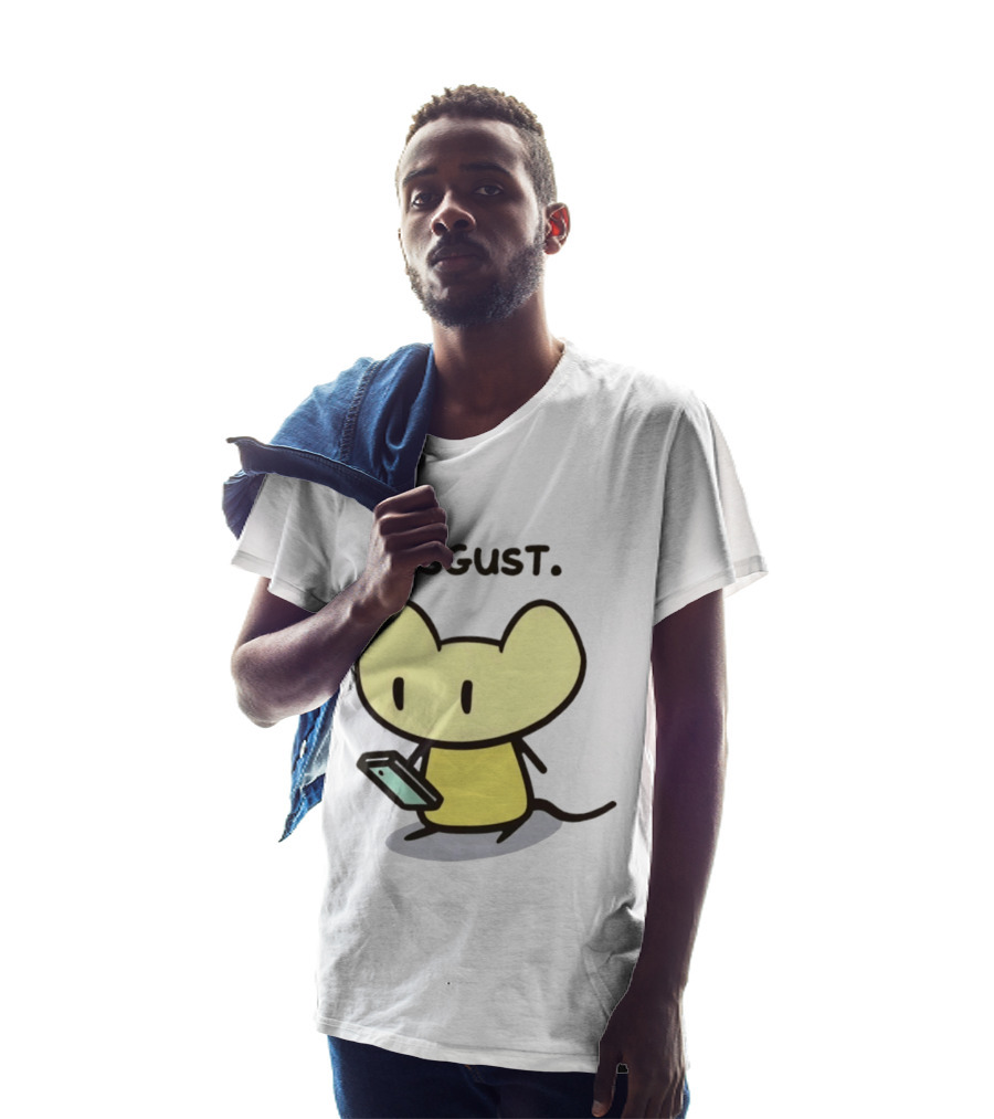 Disgust Mouse With Phone Vintage Humor T-Shirt