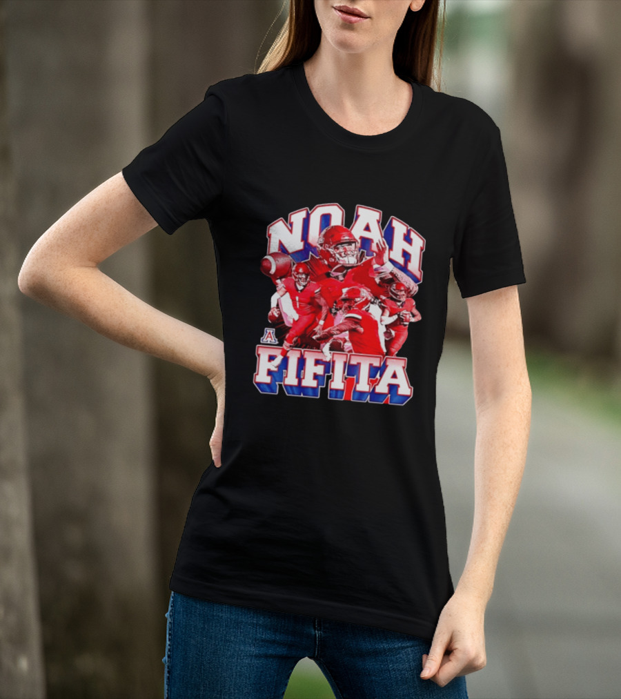 Noah Fifita 1 Arizona Wildcats NCAA Football Player Action Collage T-Shirt