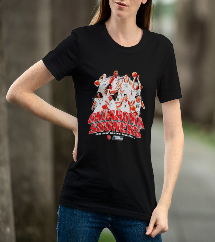 Oklahoma Sooners 2026 NCAA Women's Basketball Team Players Sportswear T-Shirt