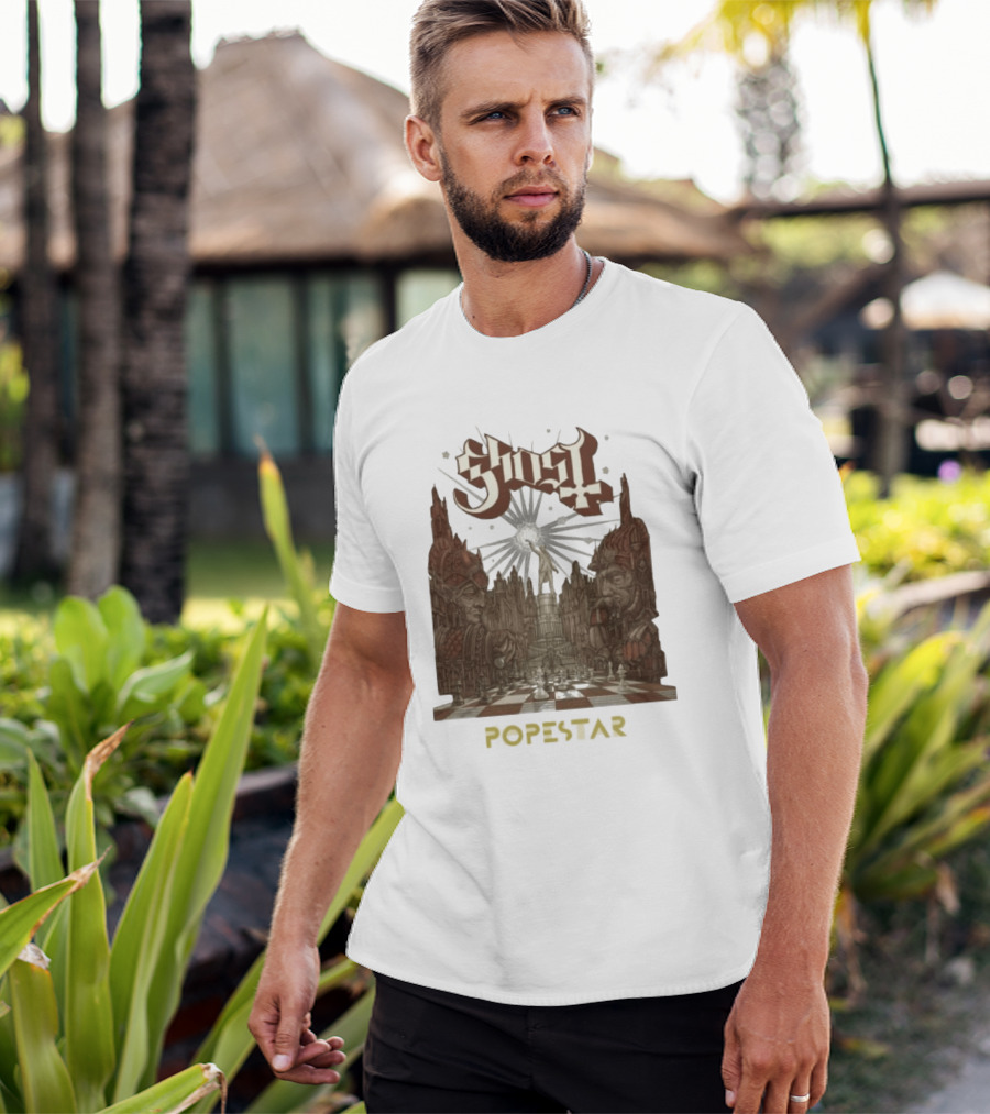 Ghost Popestar Chessboard Cathedral Gothic T-Shirt