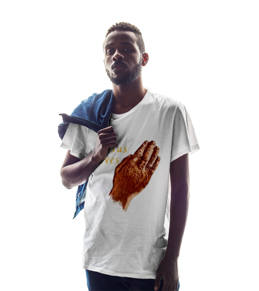Jesus Saves Praying Hands Religious Faith Christian T-Shirt