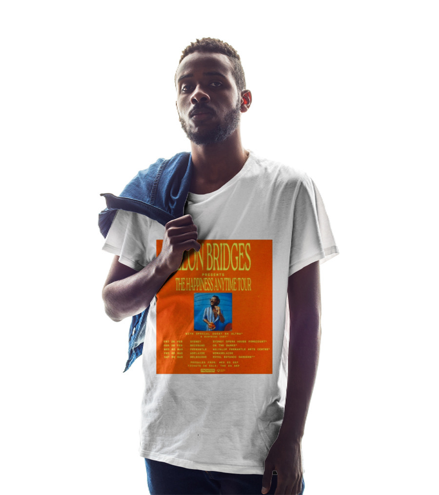Leon Bridges Presents The Happiness Anytime Tour 2026 With Special Guests Australia Dates T-Shirt