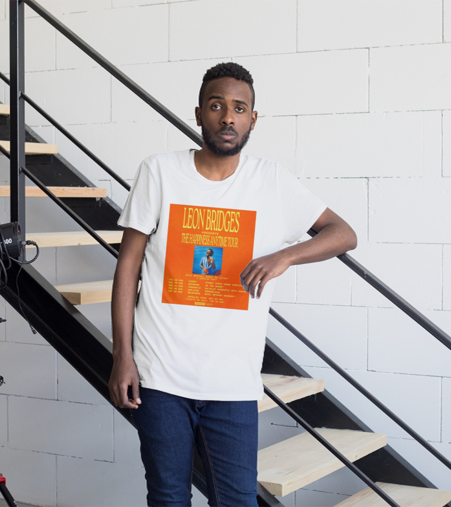 Leon Bridges Presents The Happiness Anytime Tour 2026 With Special Guests Australia Dates T-Shirt