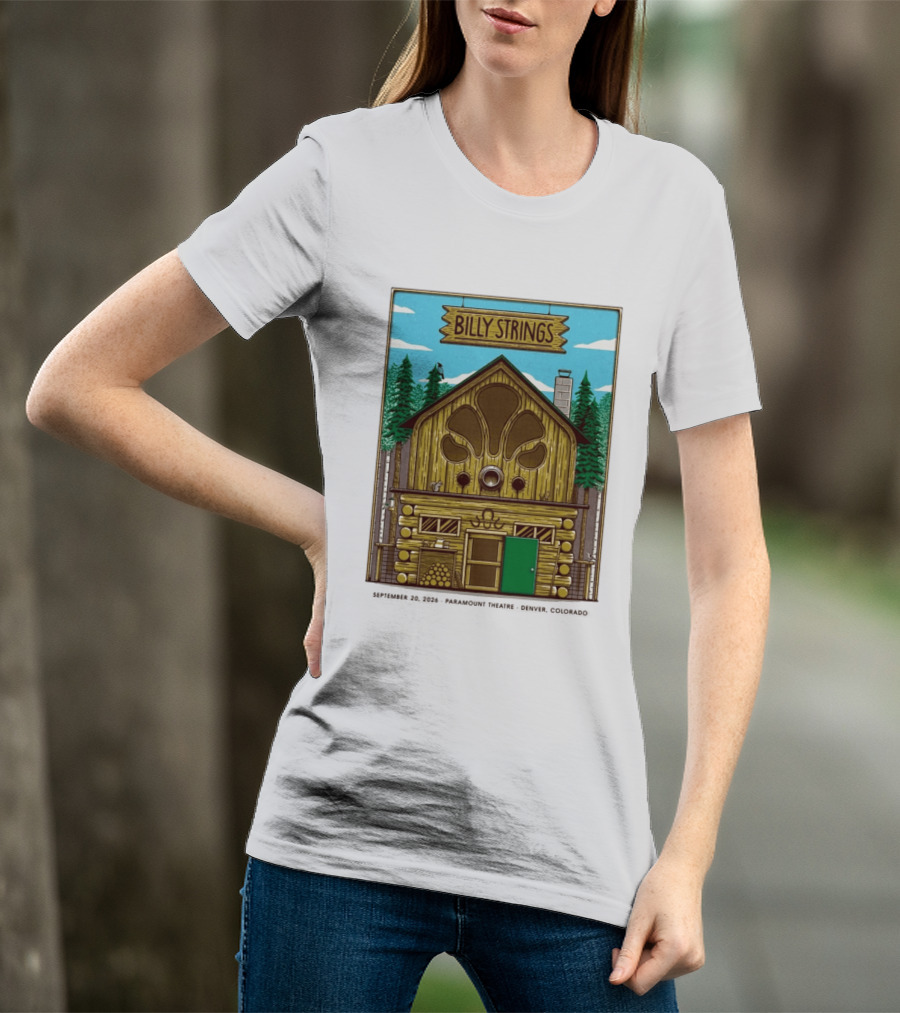 Billy Strings Fall Tour 2026 Paramount Theatre Denver September 20 Mike Tallman T-Shirt