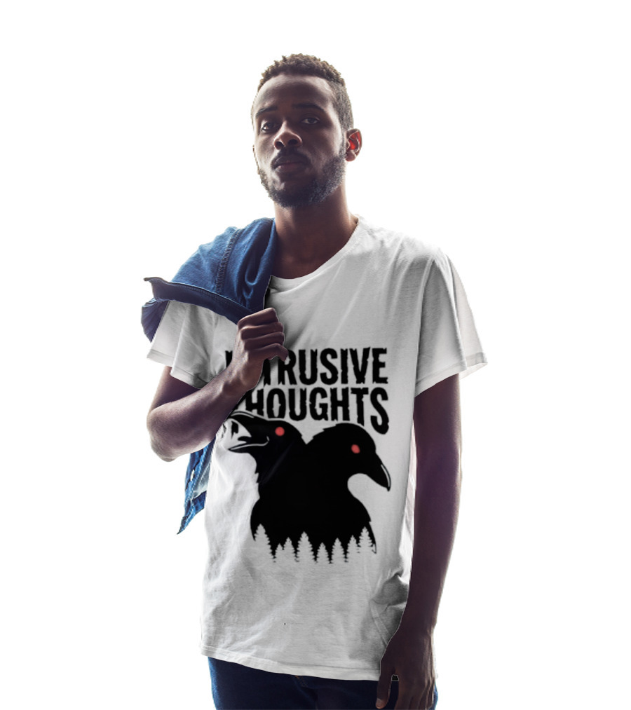 Intrusive Thoughts Raven Forest Mental Health Awareness T-Shirt