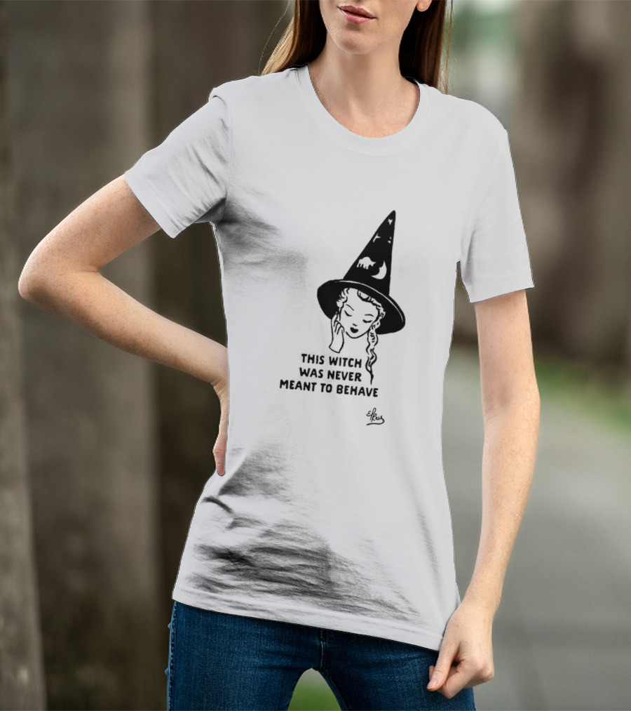 Witch Hat Girl This Witch Was Never Meant To Behave Aesthetic T-Shirt