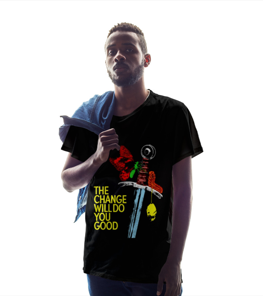 Crossguard Sword Butterfly Transformation The Change Will Do You Good T-Shirt