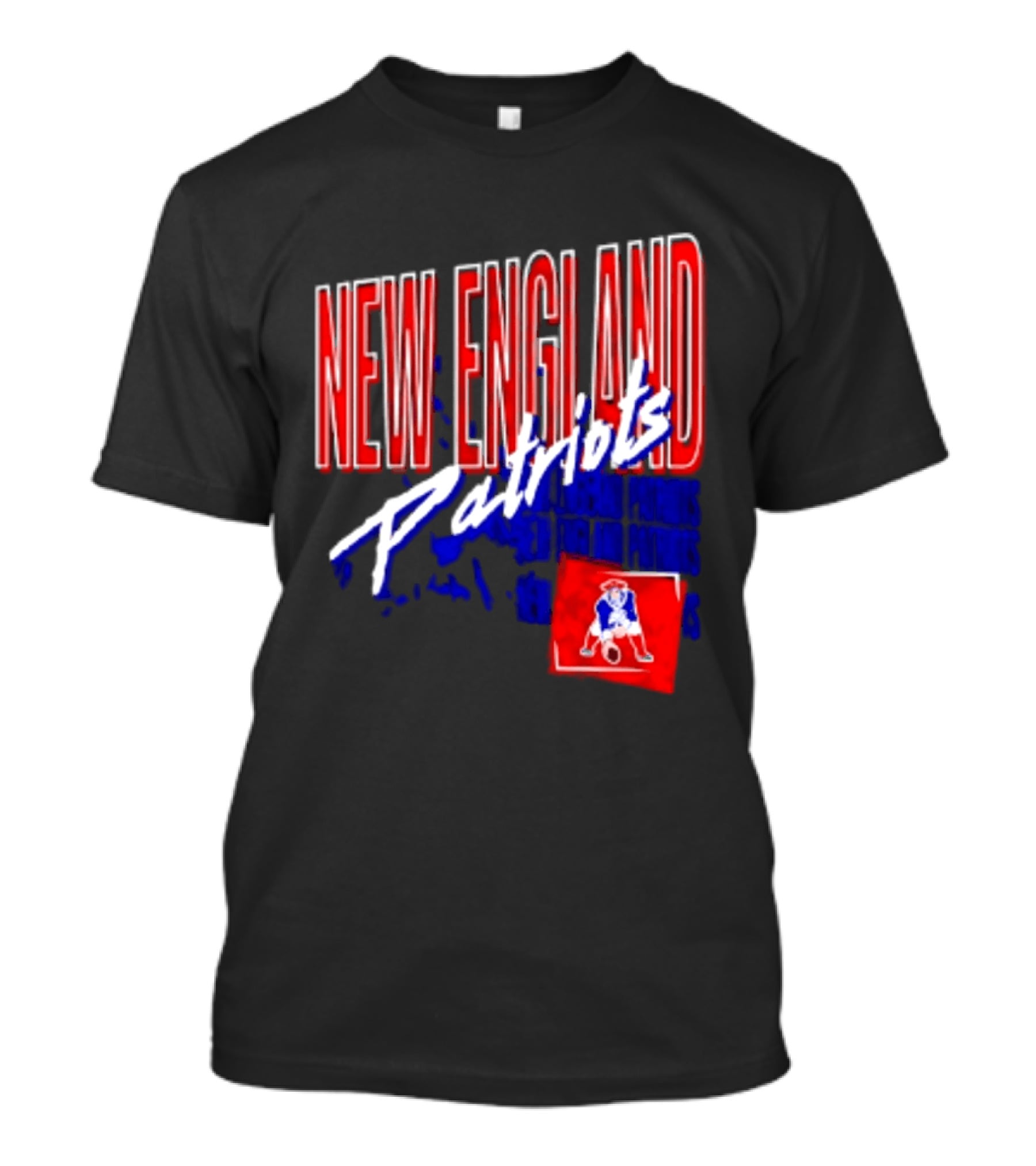 New England Patriots Red White Team Sports T-Shirt
