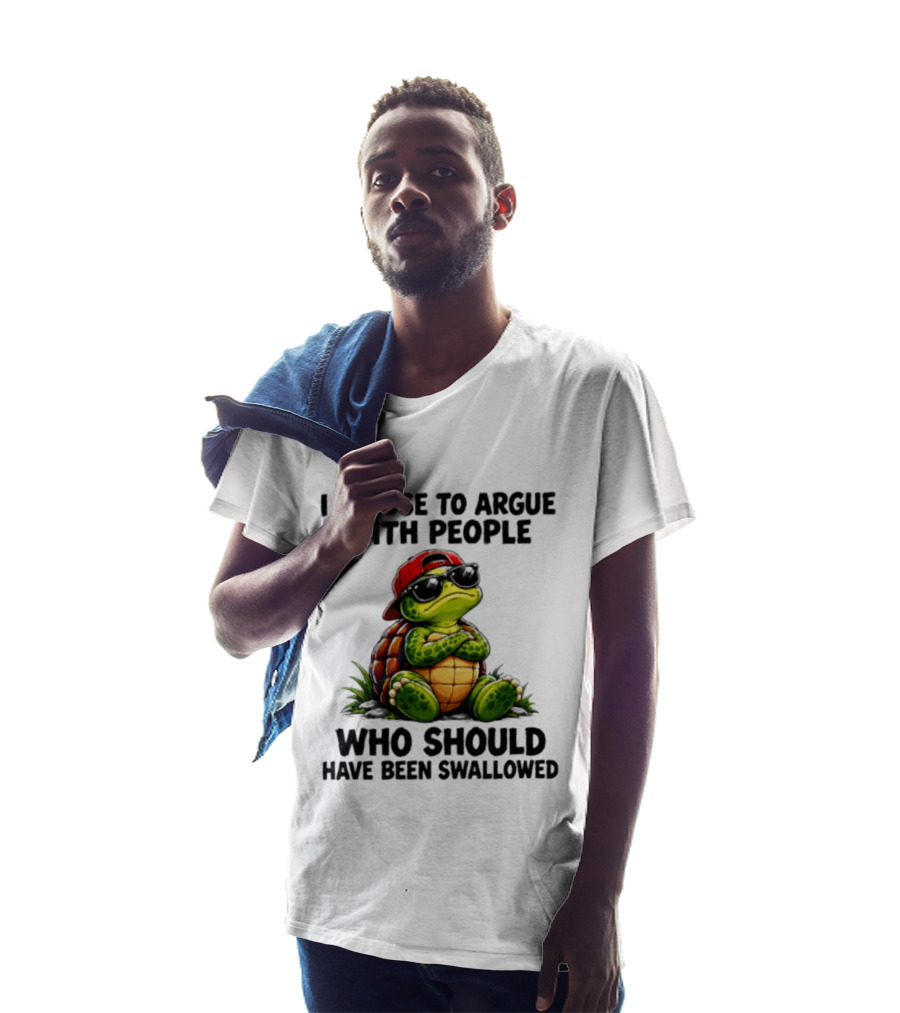 I Refuse To Argue Cool Turtle Red Hat Sunglasses Retro Fun T-Shirt