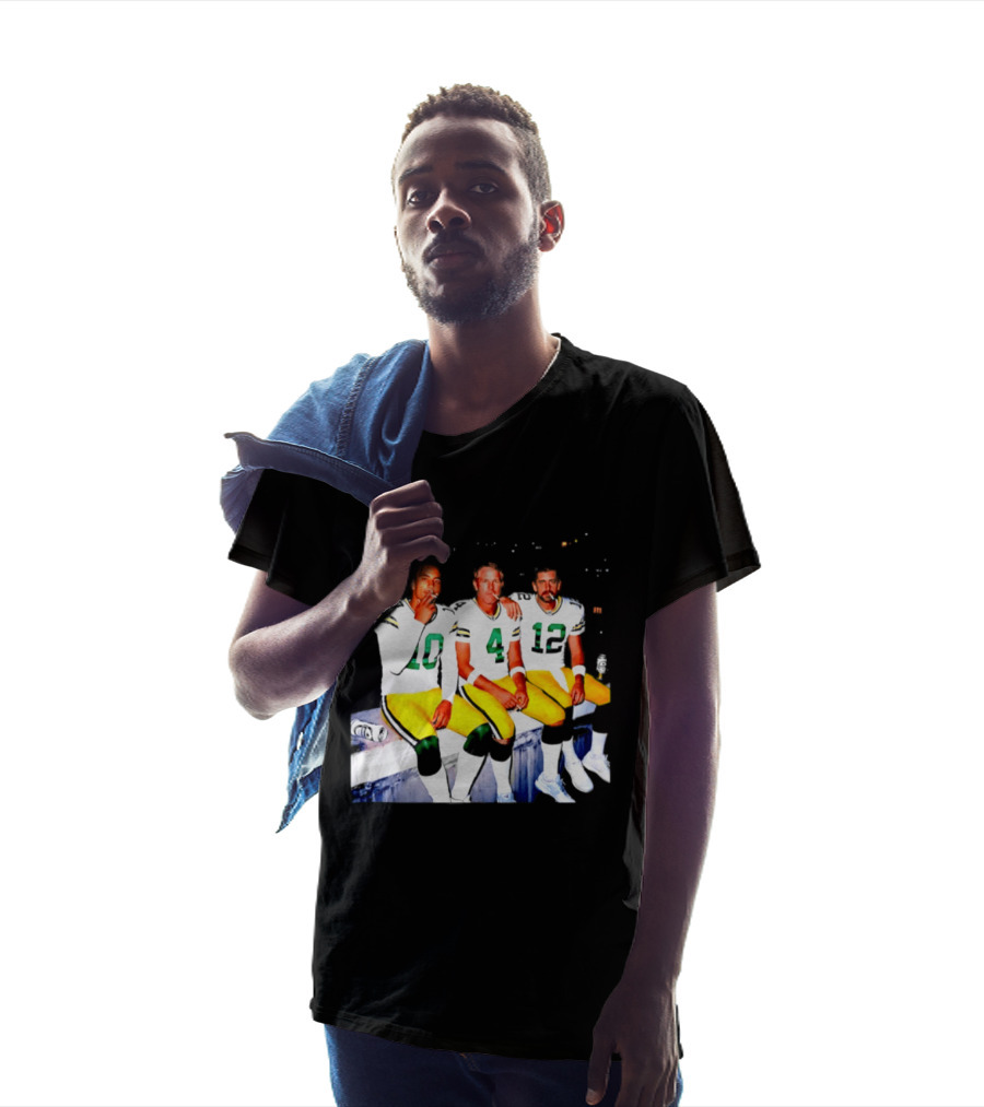 Jordan Love Brett Favre Aaron Rodgers Green Bay Packers Smoking And Beer Celebration T-Shirt