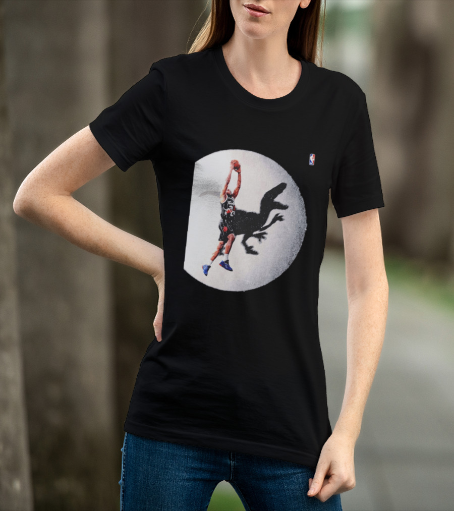 Kawhi Leonard Toronto Raptors Shadow Dunk With Raptor Silhouette Basketball T-Shirt