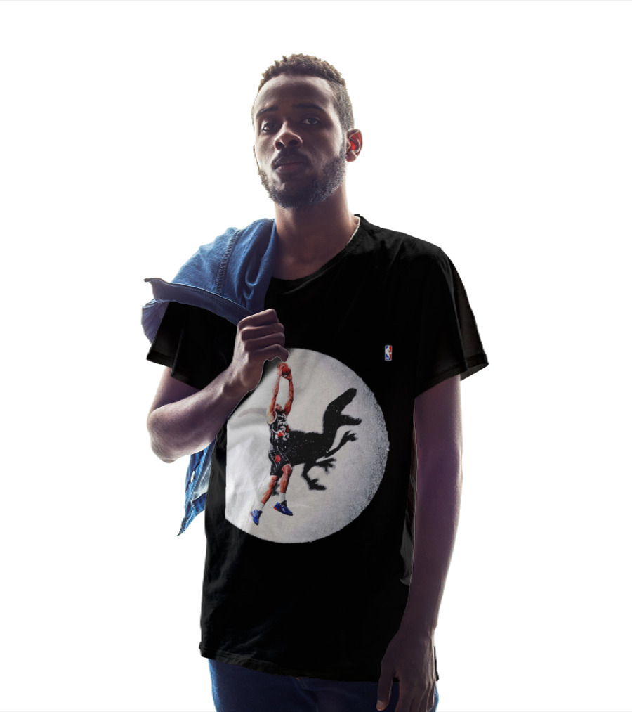 Kawhi Leonard Toronto Raptors Shadow Dunk With Raptor Silhouette Basketball T-Shirt