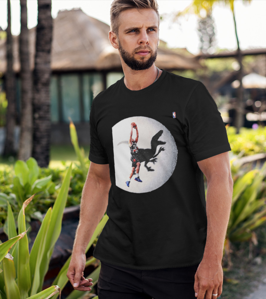 Kawhi Leonard Toronto Raptors Shadow Dunk With Raptor Silhouette Basketball T-Shirt