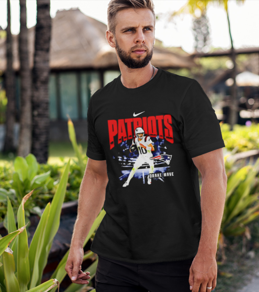 Nike Patriots Drake Maye Football Player Max90 T-Shirt