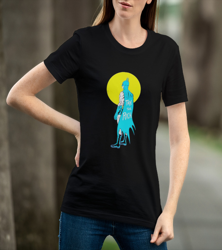 Tax The Rich Batman Yellow Moon T-Shirt