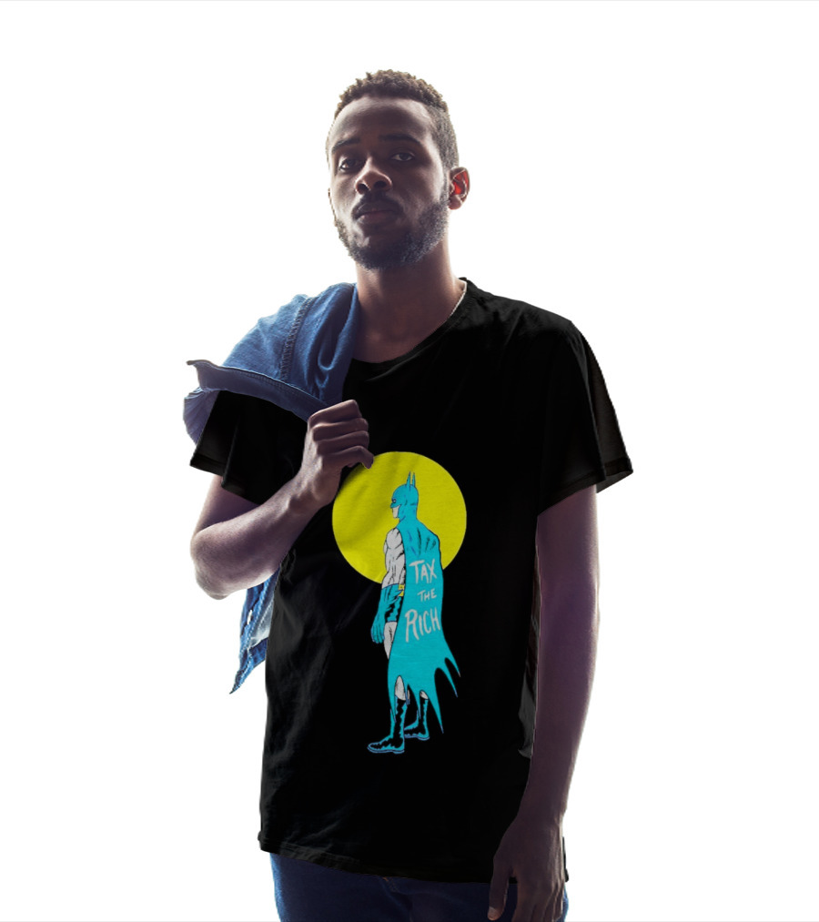 Tax The Rich Batman Yellow Moon T-Shirt